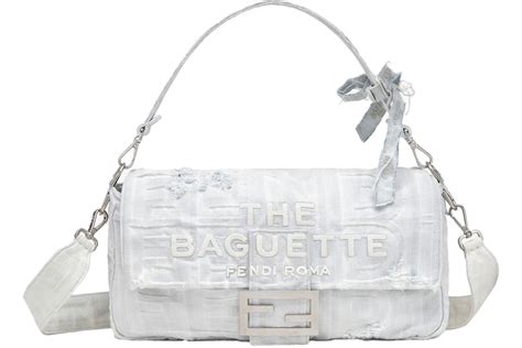 baguette fendi bag white|Fendi baguette denim.